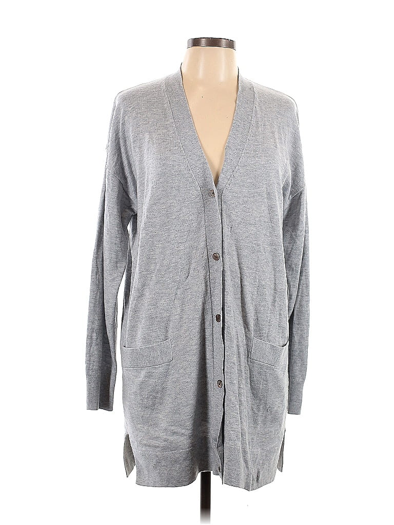 Cardigan Ouvert Gris Foncé GAP - Taille L Femme, Mélange Coton, Neuf Avec étiquette