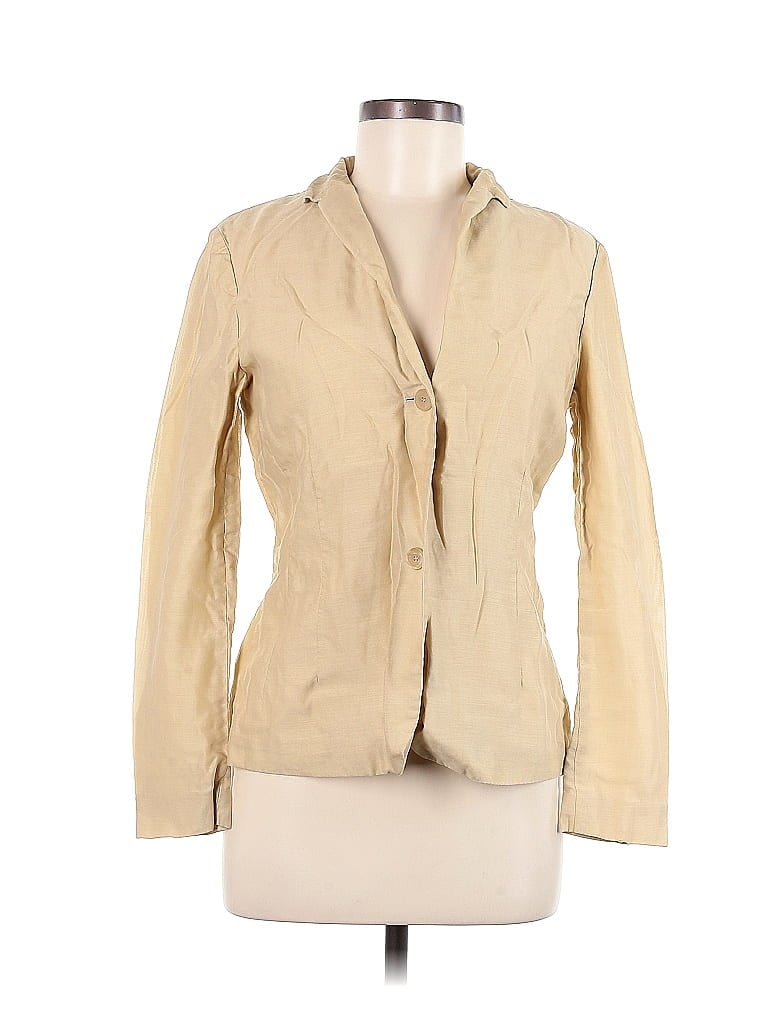 Jil Sander Tan Silk Blazer Size EU 40 / US 10 - photo 1