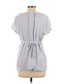 Isabel Maternity Short Sleeve Button-Down Shirt (view 2)