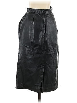 Lord & Taylor Leather Skirt (view 2)