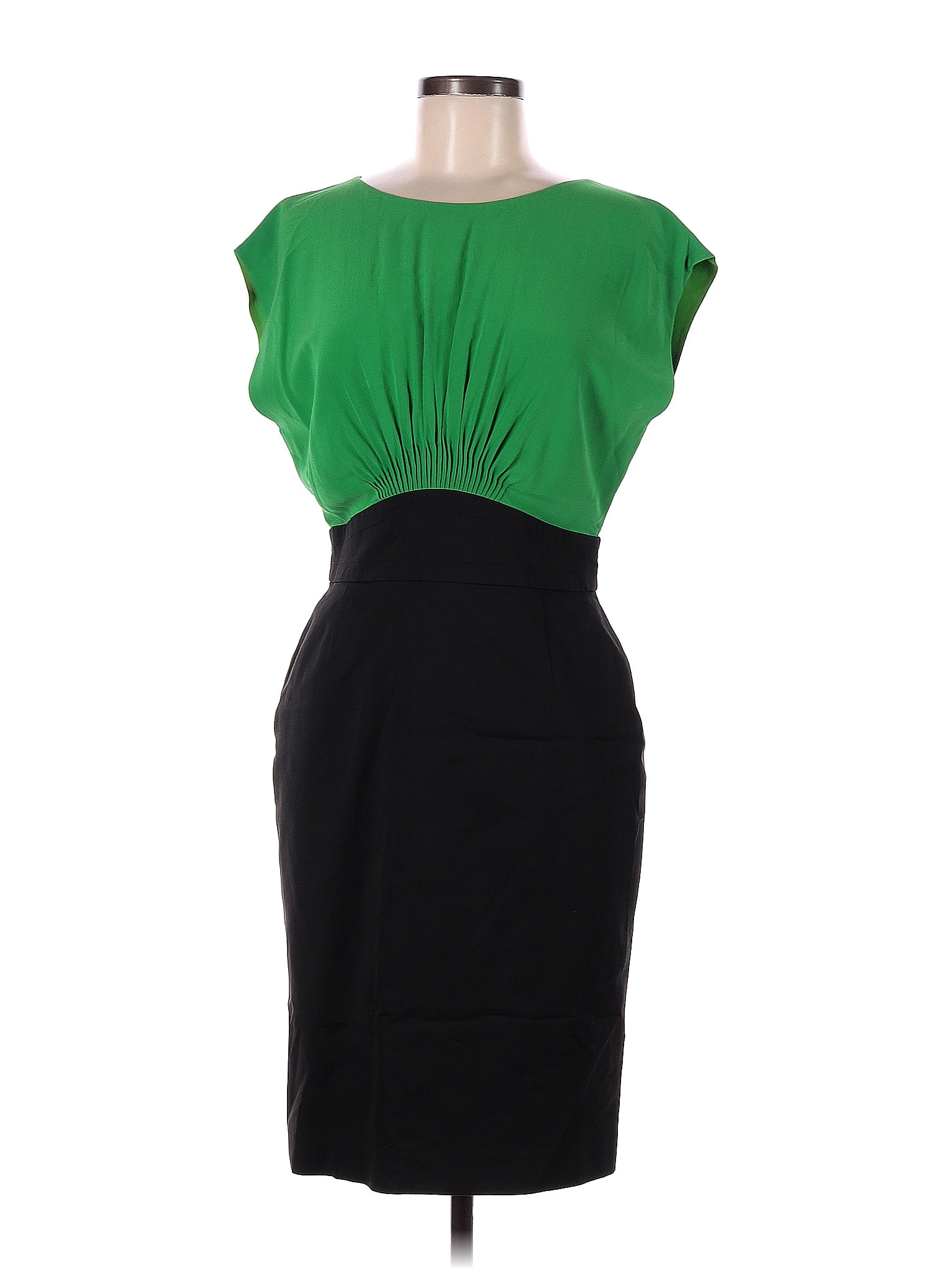 Escada 100% Silk Color Block Green Casual Dress Size 38 (EU) - 84% off ...