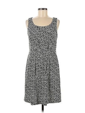 Ann Taylor LOFT 100% Polyester Polka Dots Black Casual Dress Size 6 - 74%  off | ThredUp