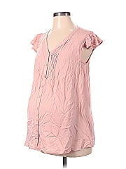 A:Glow Sleeveless Button Down Shirt