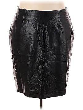 ELOQUII Faux Leather Skirt (view 1)