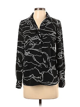 Topshop Long Sleeve Button-Down Shirt (view 1)