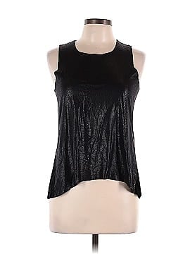 Olivaceous Faux Leather Top (view 1)