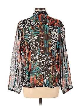 Chico's Long Sleeve Silk Top (view 2)