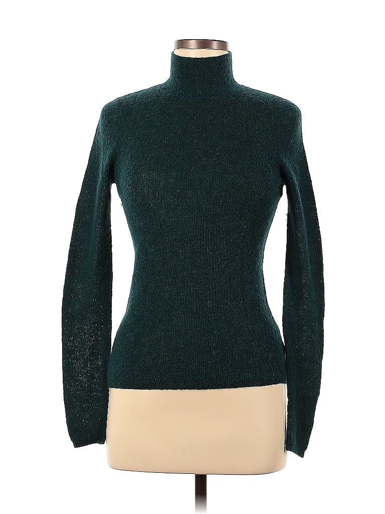 Pre-owned Intermix Turtleneck Sweater In Green