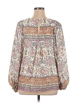 By Anthropologie Long Sleeve Silk Top (view 1)