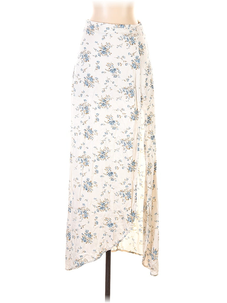 Volcom 100% Modal Floral Motif Floral Ivory Formal Skirt Size XS - photo 1