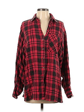 Topshop Long Sleeve Button-Down Shirt (view 1)