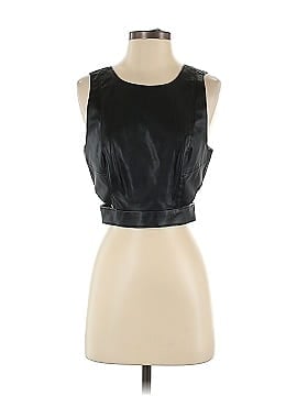 Kendall & Kylie Faux Leather Top (view 1)
