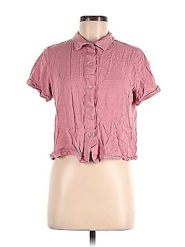 Danskin Short Sleeve Button-Down Shirt (view 1)