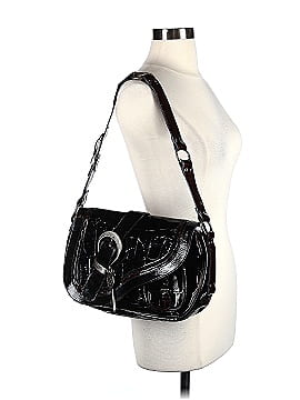 Christian Dior Croc Embossed Patent Leather Gaucho Bag (view 2)