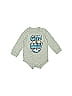 Adidas 100% Cotton Gray Long Sleeve Onesie 6-9 MO / 9 MO - photo 1