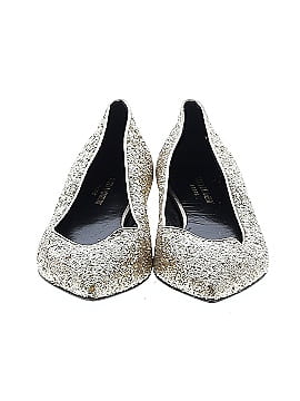 Saint Laurent Leather Glitter Flats (view 2)