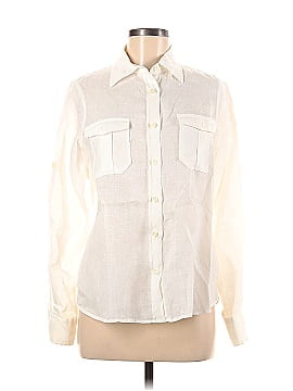 Aqua Long Sleeve Button-Down Shirt (view 1)