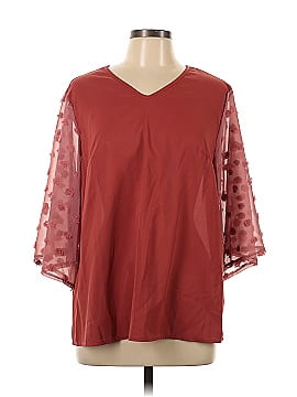 Shein Curve 3/4 Sleeve Blouse (view 1)