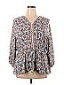Max Studio 100% Polyester Gray Long Sleeve Blouse Size 2X - photo 1