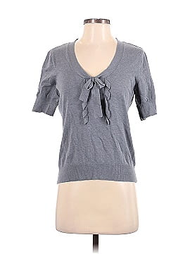 New York & Company Short Sleeve Silk Top (view 1)