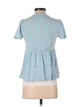 Isabel Maternity Short Sleeve Button-Down Shirt (view 2)