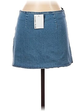 Olivaceous Denim Skirt (view 2)