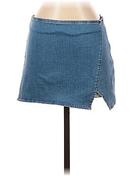Olivaceous Denim Skirt (view 1)