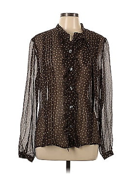 Banana Republic Long Sleeve Silk Top (view 1)