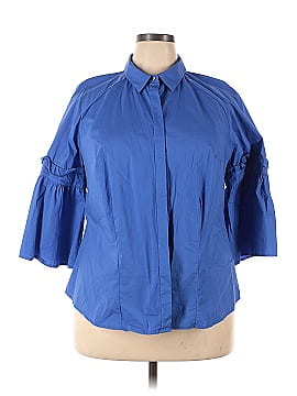 ELOQUII Long Sleeve Button-Down Shirt (view 1)