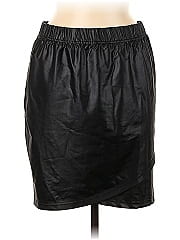 Bloomchic Faux Leather Skirt