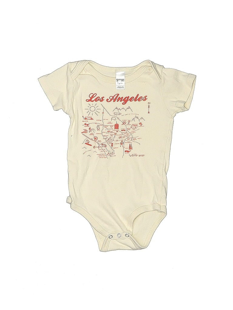 MAPTOTE Graphic Ivory Short Sleeve Onesie Size 6-12 mo - photo 1