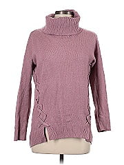 Pink Rose Turtleneck Sweater