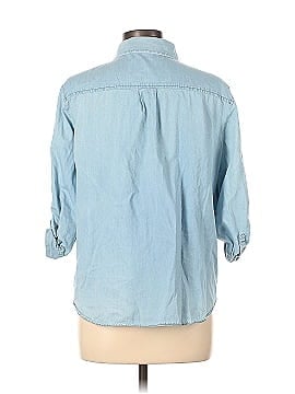 New York & Company 3/4 Sleeve Button-Down Shirt (view 2)
