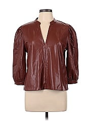 Evereve Faux Leather Top