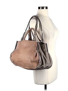 H By Halston Leather Satchel (view 2)