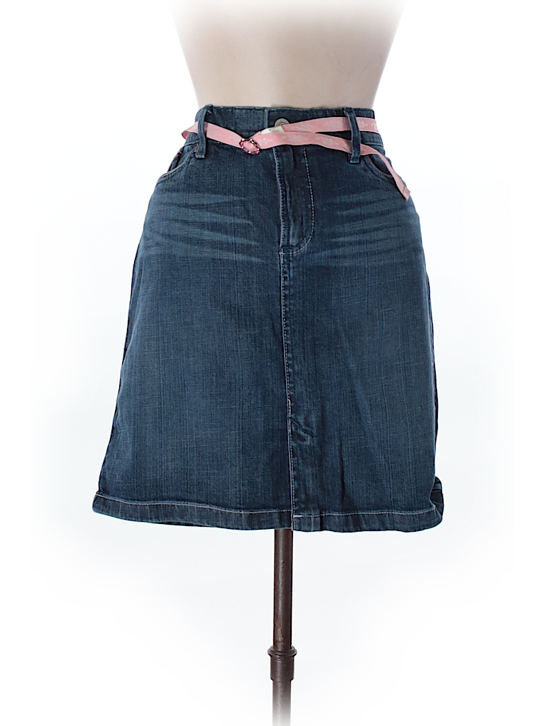 Old Navy Solid Dark Blue Denim Skirt Size 8 - 63% off | thredUP