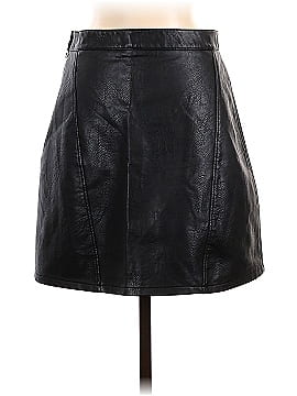 Zara Basic Faux Leather Skirt (view 2)