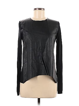 Olivaceous Faux Leather Top (view 1)