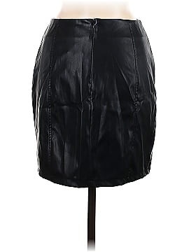 MANGOPOP Collection Faux Leather Skirt (view 2)