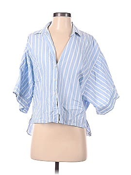 Jil Sander Navy Short Sleeve Button-Down Shirt (view 1)