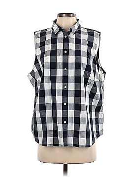 J.Crew Factory Store Sleeveless Button-Down Shirt (view 1)