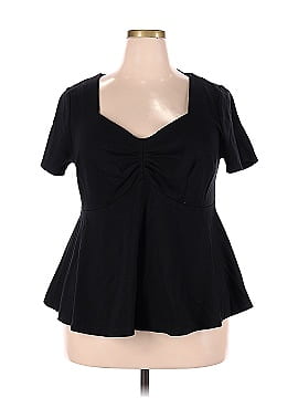 ELOQUII Short Sleeve Blouse (view 1)