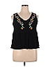 Shein 100% Viscose Black Sleeveless Blouse Size 0X - photo 1