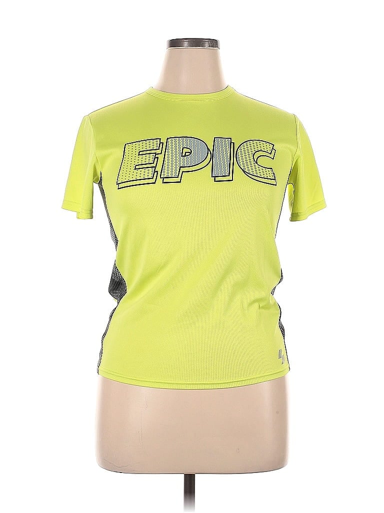 Pre-owned Assorted Brands Active T-shirt In Yellow