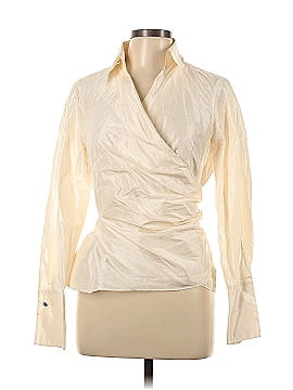 Ann Taylor Factory Long Sleeve Silk Top (view 1)