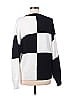 STAUD Graphic Color Block White Pullover Sweater Size M - photo 2