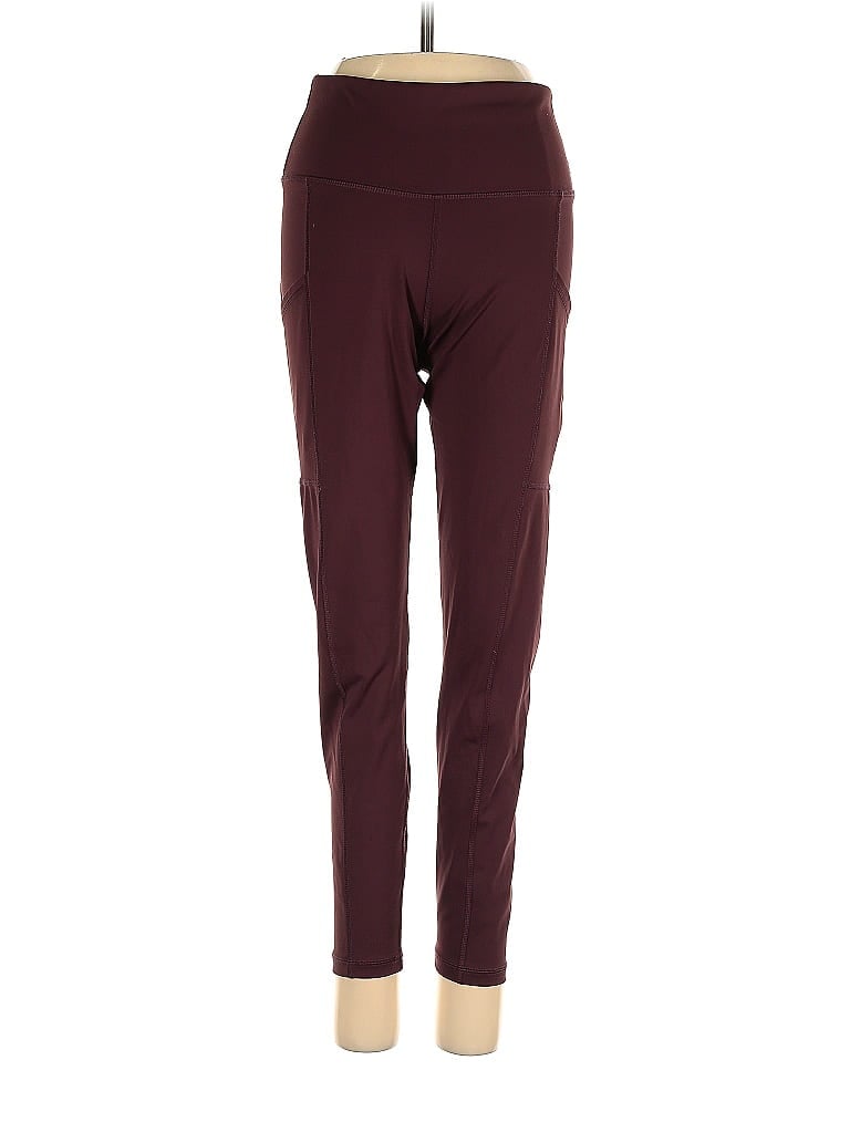 Pre-owned Br Standard Leggings In Burgundy
