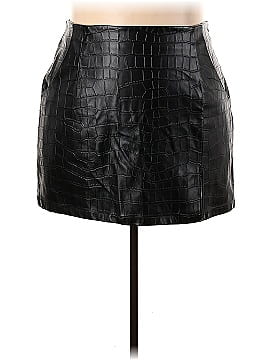 Cider Faux Leather Skirt (view 1)