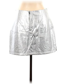 Zara Basic Faux Leather Skirt (view 2)