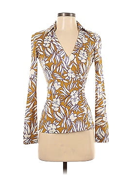 Diane von Furstenberg Long Sleeve Silk Top (view 1)